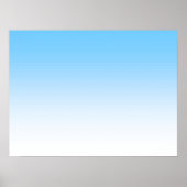 Sky Blue White Ombre Poster (Voorkant)