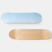 Sky Blue White Ombre Skateboard (Horizontaal)