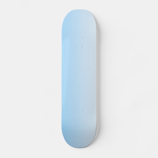 Sky Blue White Ombre Skateboard (Voorkant)