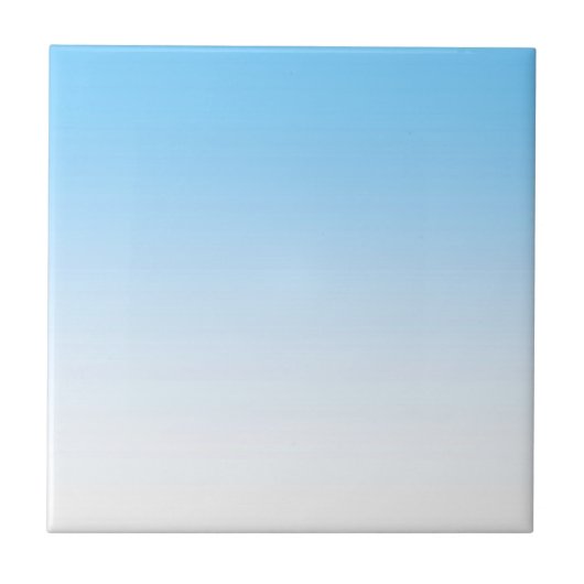 Sky Blue White Ombre Tegeltje (Voorkant)