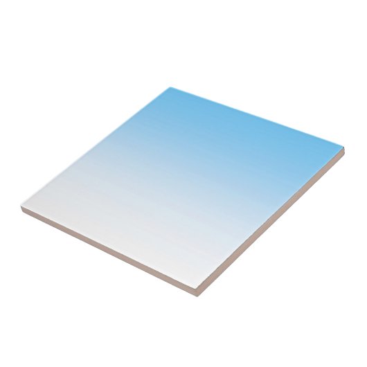 Sky Blue White Ombre Tegeltje (Zijkant)