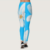 Sky Blue White Orchid Leggings (Achterkant)
