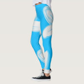 Sky Blue White Orchid Leggings (Links)