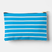 Sky Blue & White Stripe Travel & Make-up Bag Etui (Achterkant)