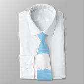 Sky Blue White Waterverf Stripes Stropdas (Gebonden)