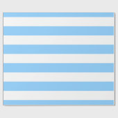 Sky Blue, White XL Stripes Pattern Cadeaupapier (Vlak)