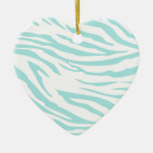 Sky Blue White Zebra Dier Keramisch Ornament (Voorkant)