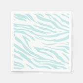 Sky Blue White Zebra Dier Servet (Voorkant)