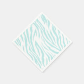 Sky Blue White Zebra Dier Servet (Hoek)