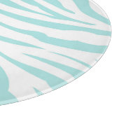 Sky Blue White Zebra Dier Snijplank (Hoek)