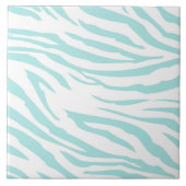 Sky Blue White Zebra Dier Tegeltje (Voorkant)