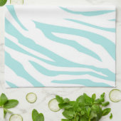 Sky Blue White Zebra Dier Theedoek (Gevouwen)