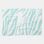 Sky Blue White Zebra Dier Theedoek (Horizontaal)