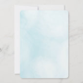 Sky Blue Woodland Fox Baby Boy Geboorteaankondigin Aankondiging (Achterkant)