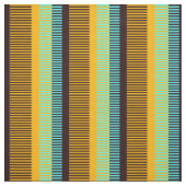 Sky Blue Yellow Brown Stripes Stof (Swatch)