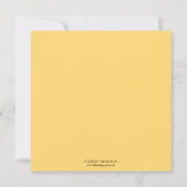 Sky blue yellow typografie modern koppel bruiloft kaart (Achterkant)