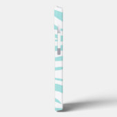 Sky Blue Zebra Print Case-Mate iPhone Case (Achterkant / Links)