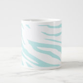 Sky Blue Zebra Print Grote Koffiekop (Voorkant)