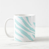 Sky Blue Zebra Print Koffiemok (Links)