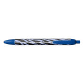 Sky Blue Zebra Striped Blauwe Inkt Pen (Achterkant)