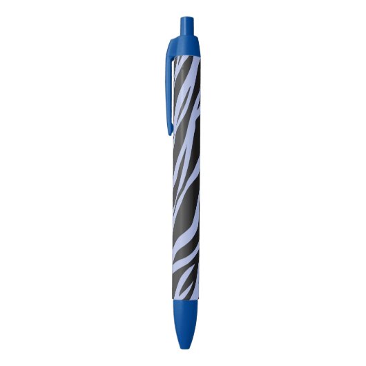 Sky Blue Zebra Striped Blauwe Inkt Pen (Top (Verticaal))