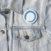 Sky Blue Zen Symbol Ronde Button 5,7 Cm (In situ)