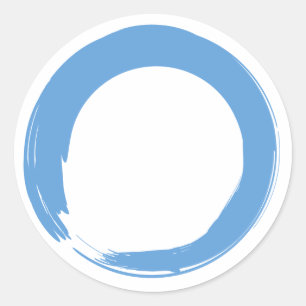 Sky Blue Zen Symbol Ronde Sticker