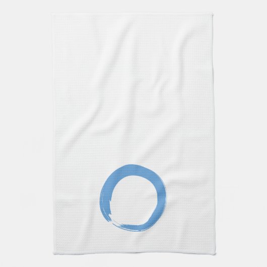 Sky Blue Zen Symbol Theedoek (Verticaal)