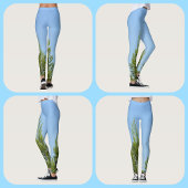 Sky Blueand Green Pines Fotografische Natuur Chic Leggings