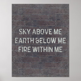 Sky boven me Citaat Poster