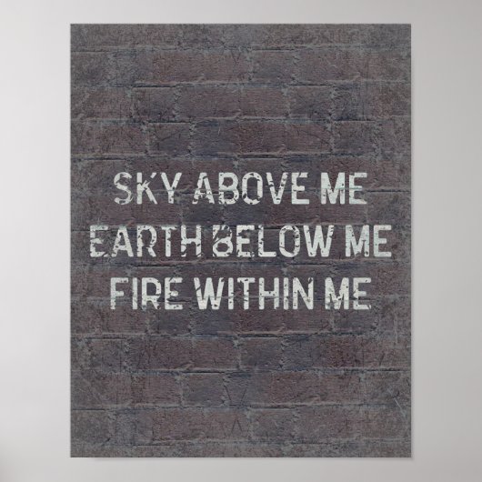 Sky boven me Citaat Poster (Voorkant)