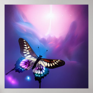 Sky Butterfly Poster
