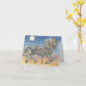 "Sky Carousel", een draaimolen-wenskaart Kaart (Gele Bloem)