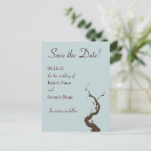 Sky Cherry Blossom Bewaar de datum Aankondigingskaart (Staand voorkant)