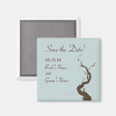 Sky Cherry Blossom Save the Date Magnet (Voorkant / Achterkant)