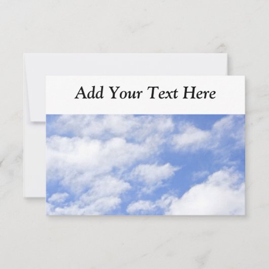Sky Clouds Heaven Invitation Kaart (Voorkant)