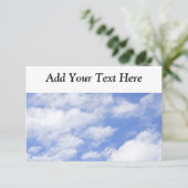 Sky Clouds Heaven Invitation Kaart (Staand voorkant)