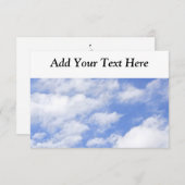 Sky Clouds Heaven Invitation Kaart (Voorkant / Achterkant)