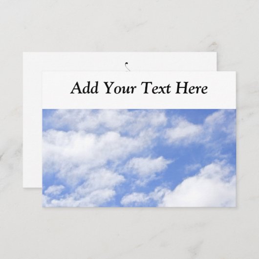 Sky Clouds Heaven Invitation Kaart (Voorkant / Achterkant)
