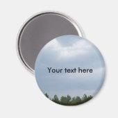 Sky & Clouds Magnet (rond) (Voorkant / Achterkant)