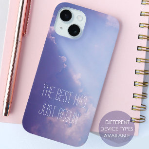 Sky Clouds Pastel Inspirerend Quote Natuur Foto iPhone 15 Case