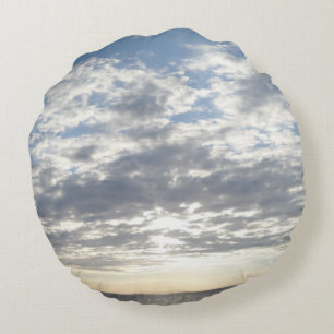 Sky & Clouds Round Pillow Rond Kussen