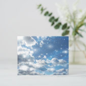 Sky Clouds Sparkles Briefkaart (Staand voorkant)
