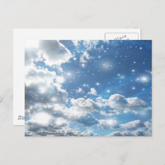 Sky Clouds Sparkles Briefkaart (Voorkant / Achterkant)