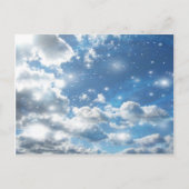 Sky Clouds Sparkles Briefkaart (Voorkant)
