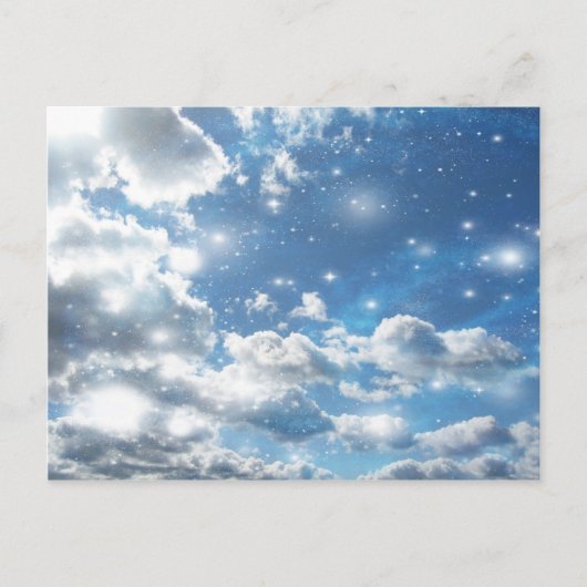 Sky Clouds Sparkles Briefkaart (Voorkant)
