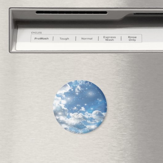 Sky Clouds Sparkles Magneet (Insitu (Vaatwasser))