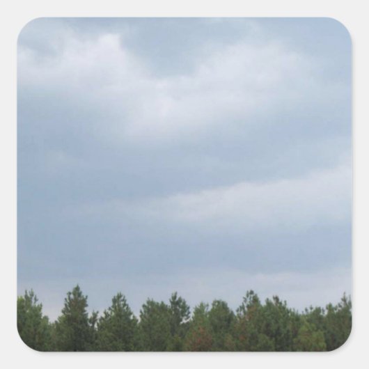 Sky & Clouds Vierkante Sticker (Voorkant)