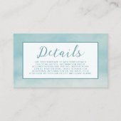 Sky Clouds Wedding Details Kaart Etheal Blue (Voorkant)