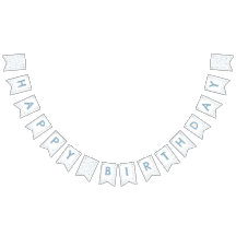 Sky Confetti Waterverf Stippen Bunting Flag